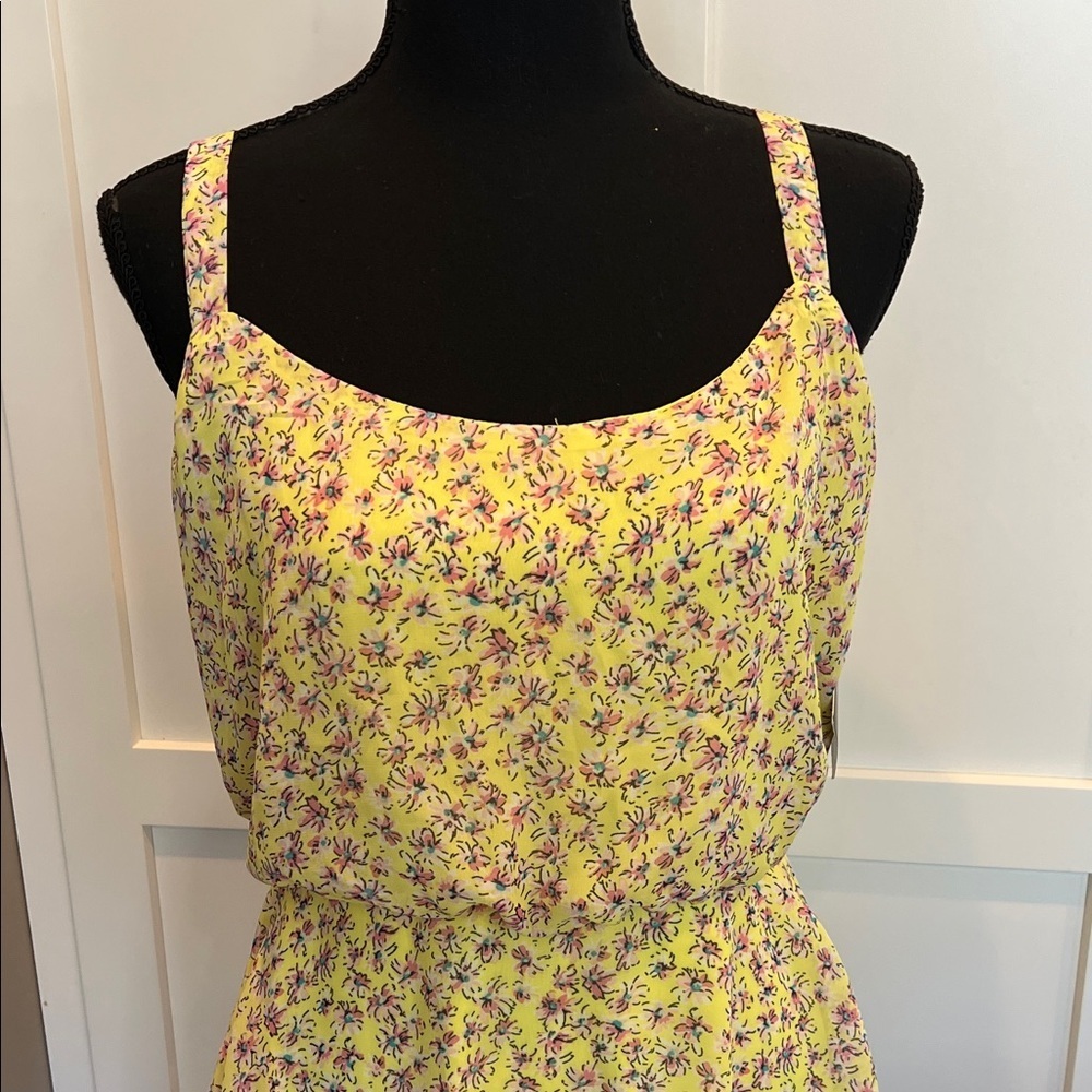 NWT BeBop Yellow Floral Dress M - Picture 3 of 8